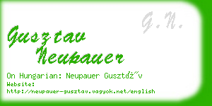 gusztav neupauer business card